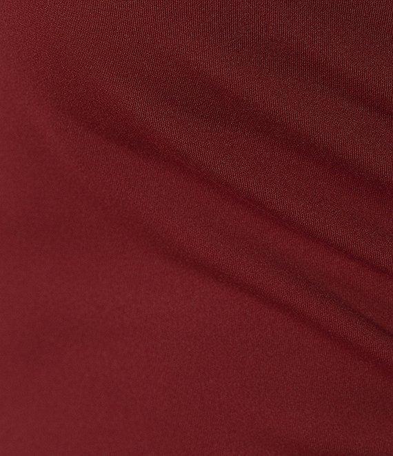 Antonio Melani Active Ruched Crew Neck Long Sleeve Fitted Coordinating Crop Top Product Image