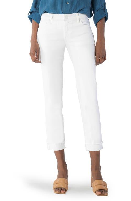 KUT from the Kloth Amy Crop Straight Leg-Roll-Up Fray in Optic (Optic ) Women's Jeans Product Image