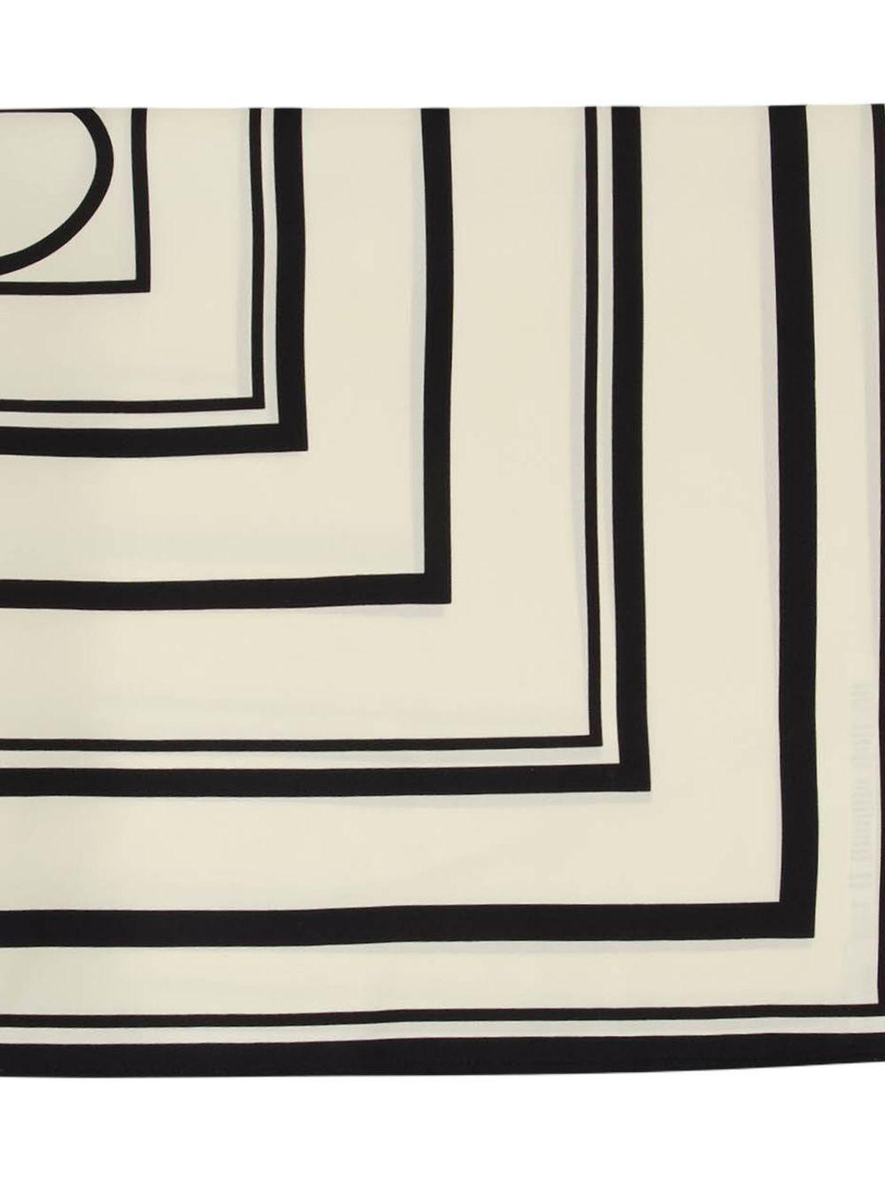 monogram geometric silk scarf Product Image