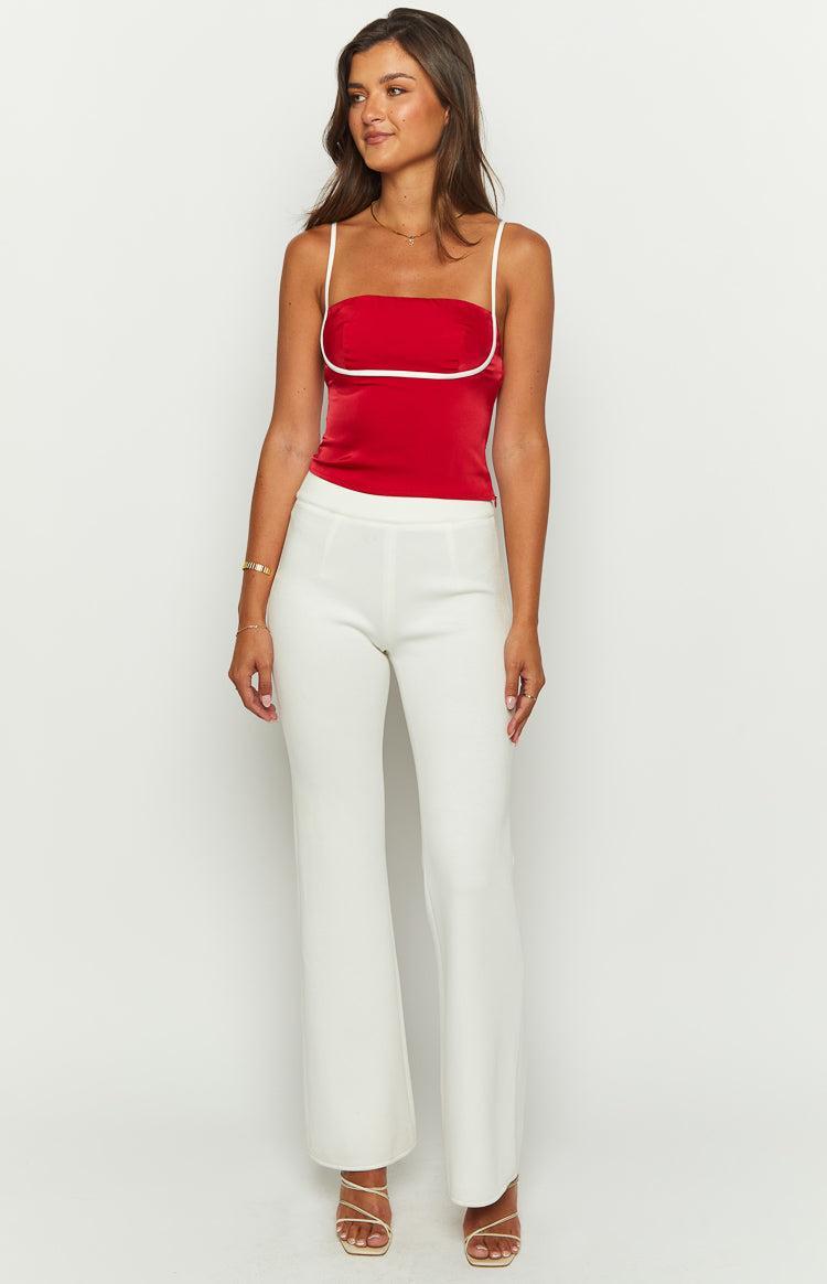 Tamra Red Low Back Top Product Image