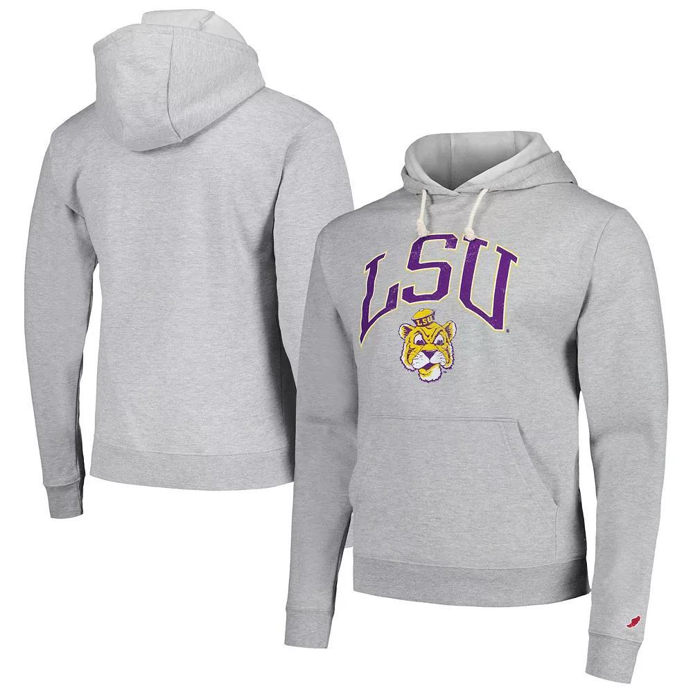 Men's League Collegiate Wear  Heather Gray LSU Tigers Tall Arch Essential Pullover Hoodie, Size: 2XL, Grey Product Image