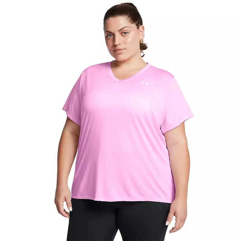 Women's Under Armour Tech™ V-Neck Short Sleeve Tee, Size: Medium, Gray Product Image
