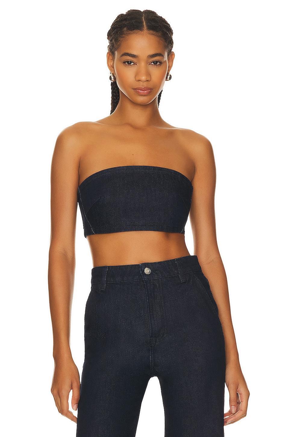 Lilah Denim Tube Top GRLFRND Product Image