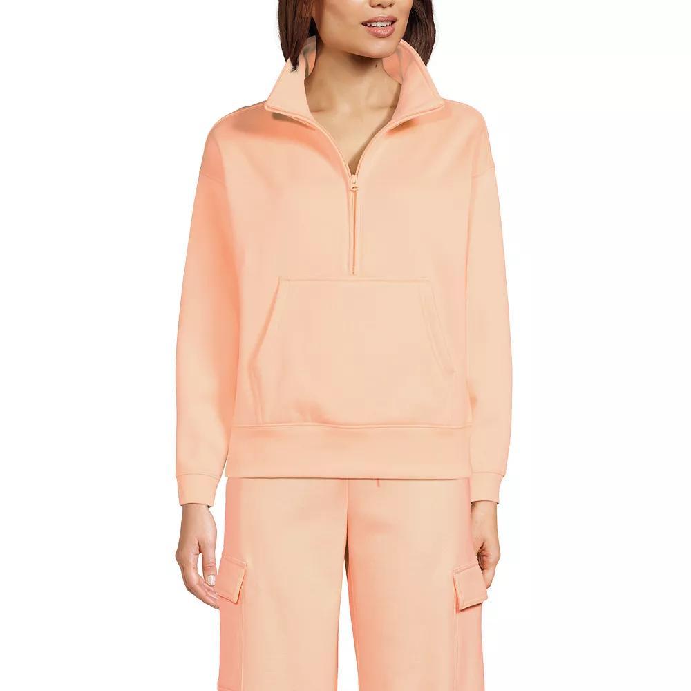 Women's Lands' End Modern Fit Half-Zip Sweatshirt, Size: Large, Twilight Blue Product Image