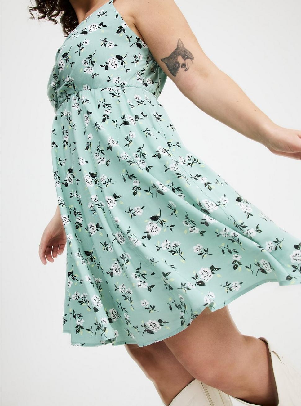 Challis Skater Mini Dress Product Image