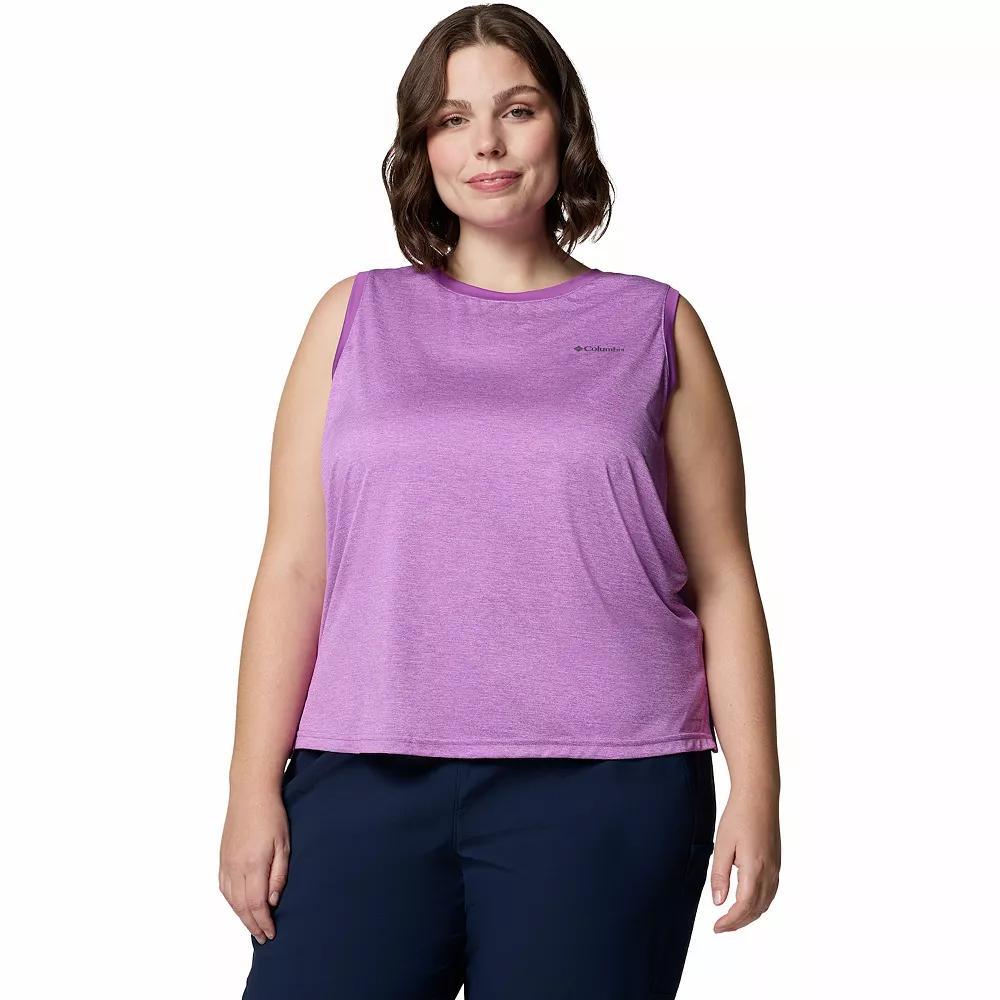 Plus Size Columbia Bluevista Hill™ Omni-WICK™ Tank Top, Women's, Size: 1XL, Razzle Grey Product Image