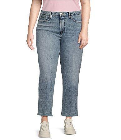Good American Good Boy Straight Cropped High Rise Jeans Product Image