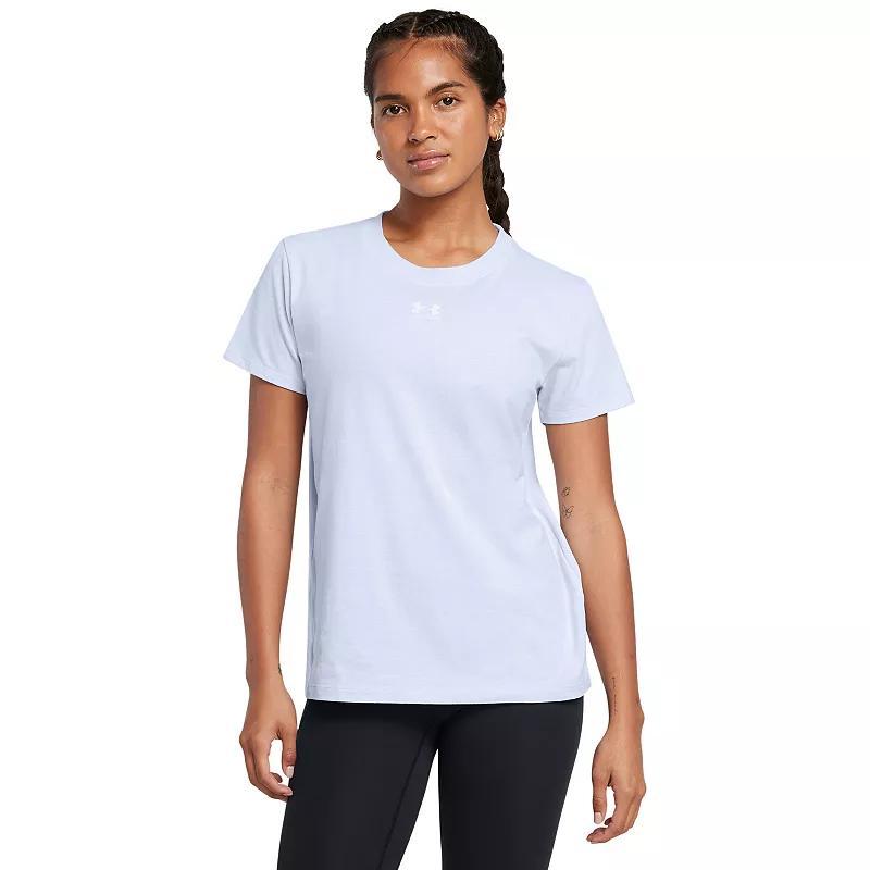 Women's Under Armour Rival Core Short Sleeve Tee, Size: XS, Heathered Castlerock Product Image