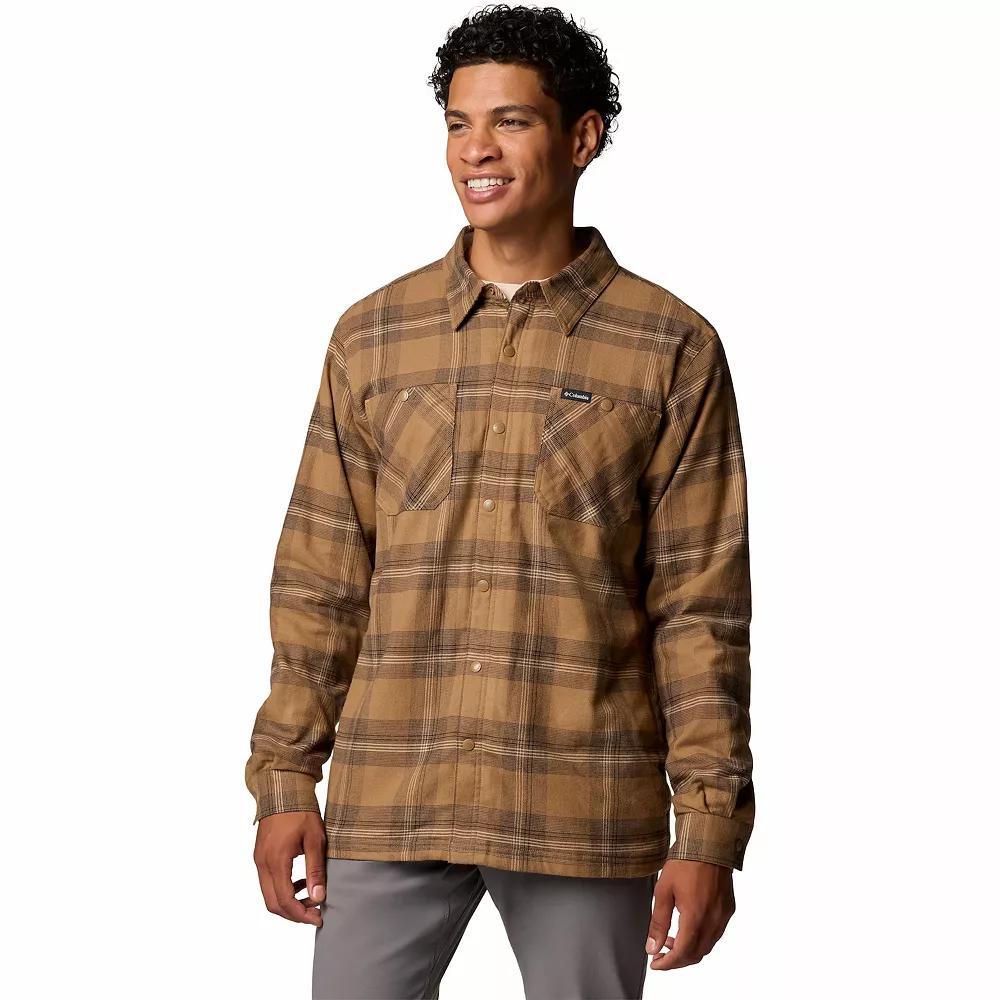 Men's Columbia Cornell Woods Fleece Lined Shirt Jacket, Size: Small, Delta Brown Product Image