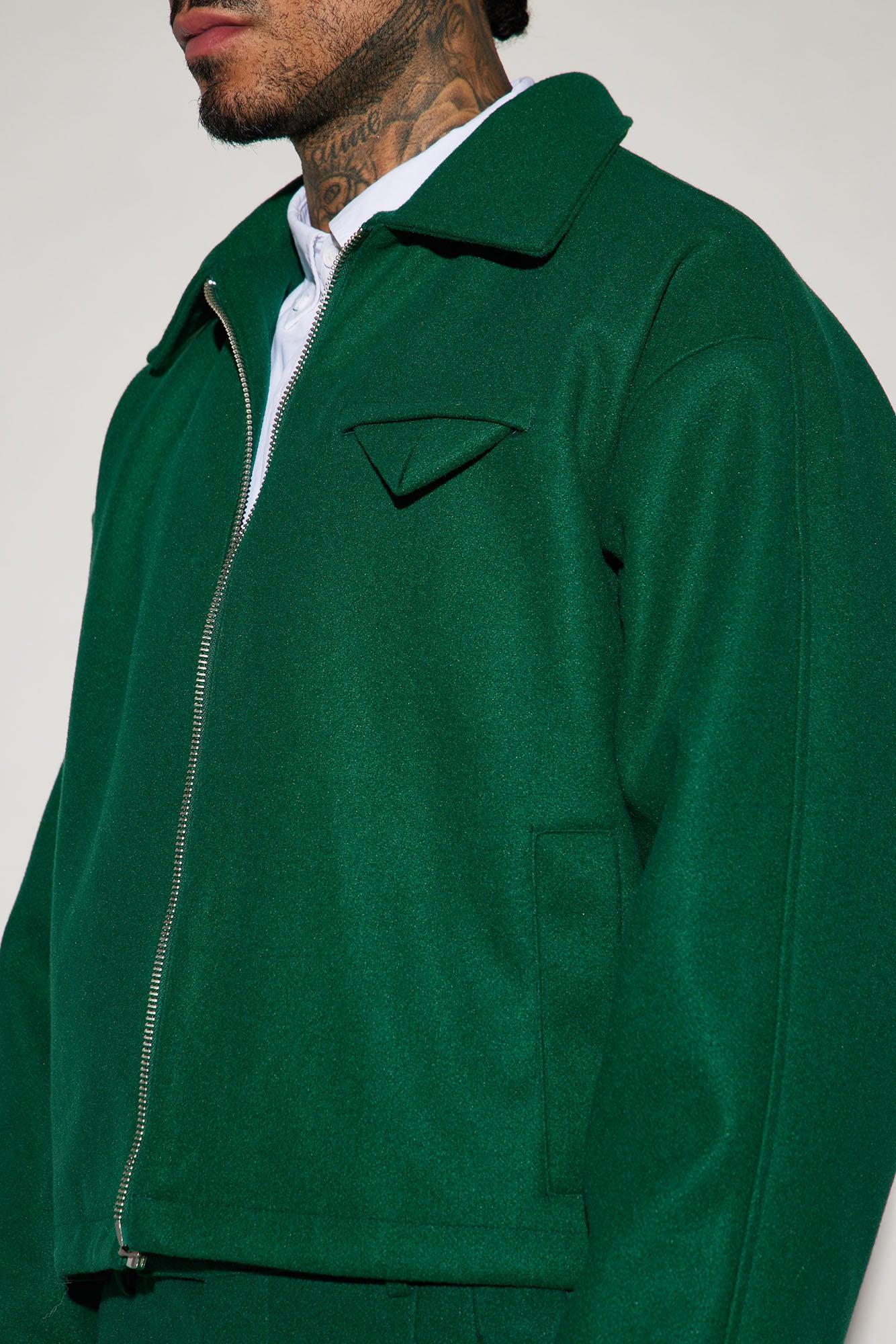 Zip It Out Crop Jacket - Green Product Image