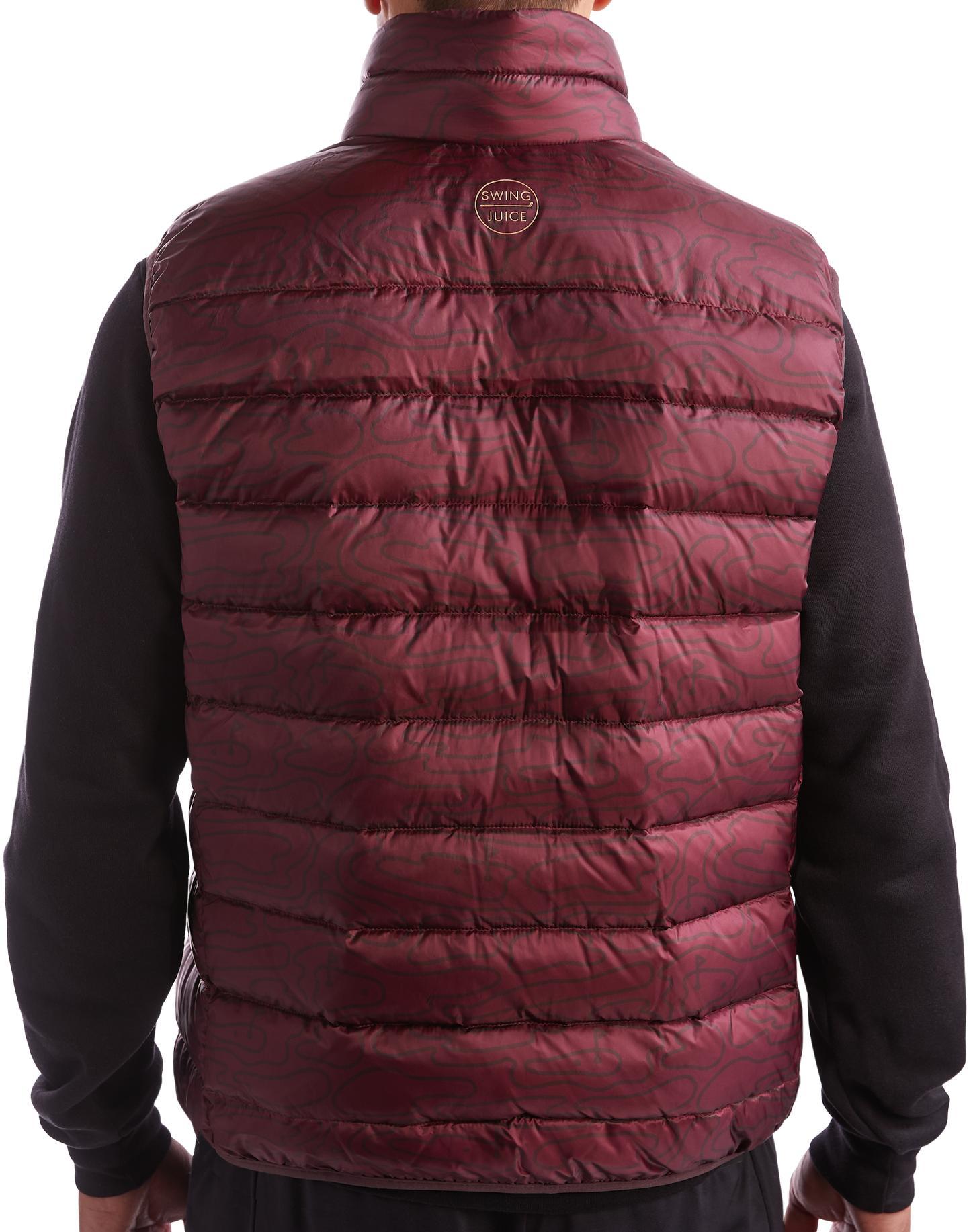 SwingJuice Golf Rhythmic Lines Men's Packable Puffer Vest Product Image
