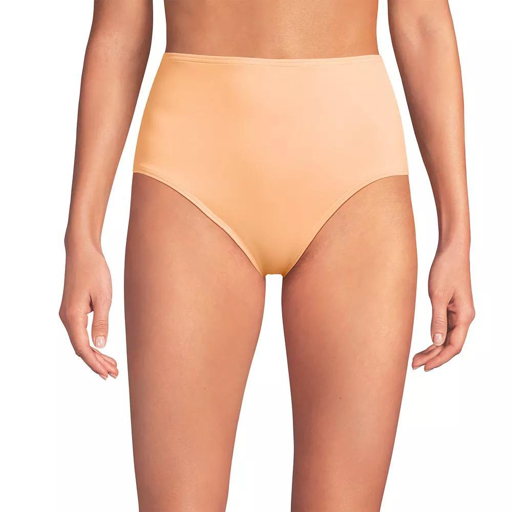 Women's Lands' End Sculpting Swim Bottoms, Size: 10, Green Petunia Product Image