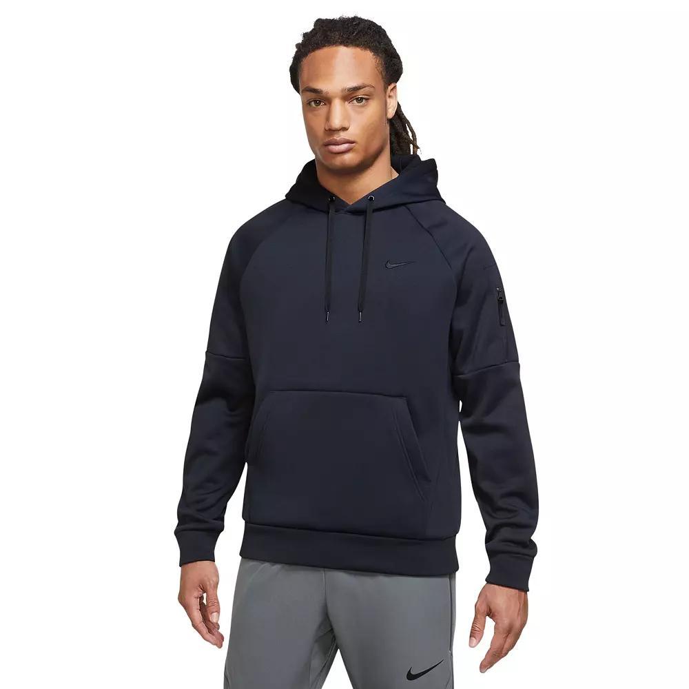 Nike Men's Therma-FIT Pullover Training Hoodie in Black/Black Size 3XL 100% Polyester Product Image
