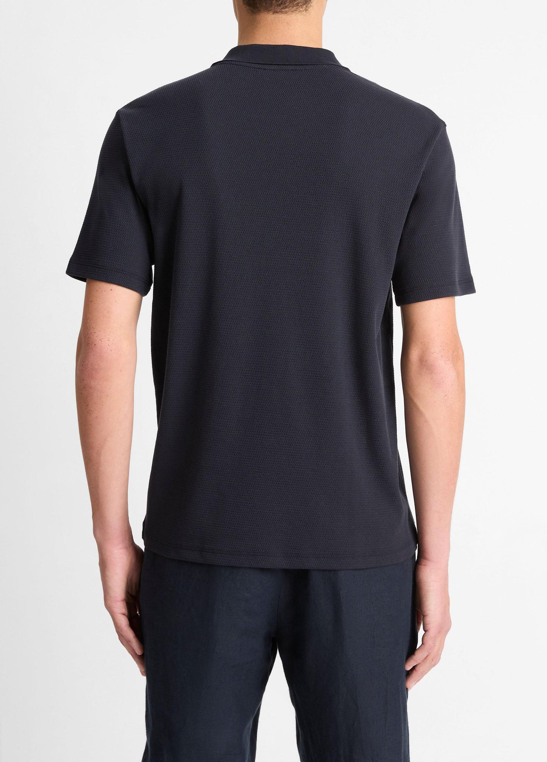 Mens Cotton-Blend Johnny-Collar Polo Shirt Vince Product Image