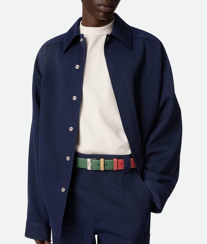 Men's Watch Buckle Belt in Rainbow/white Product Image