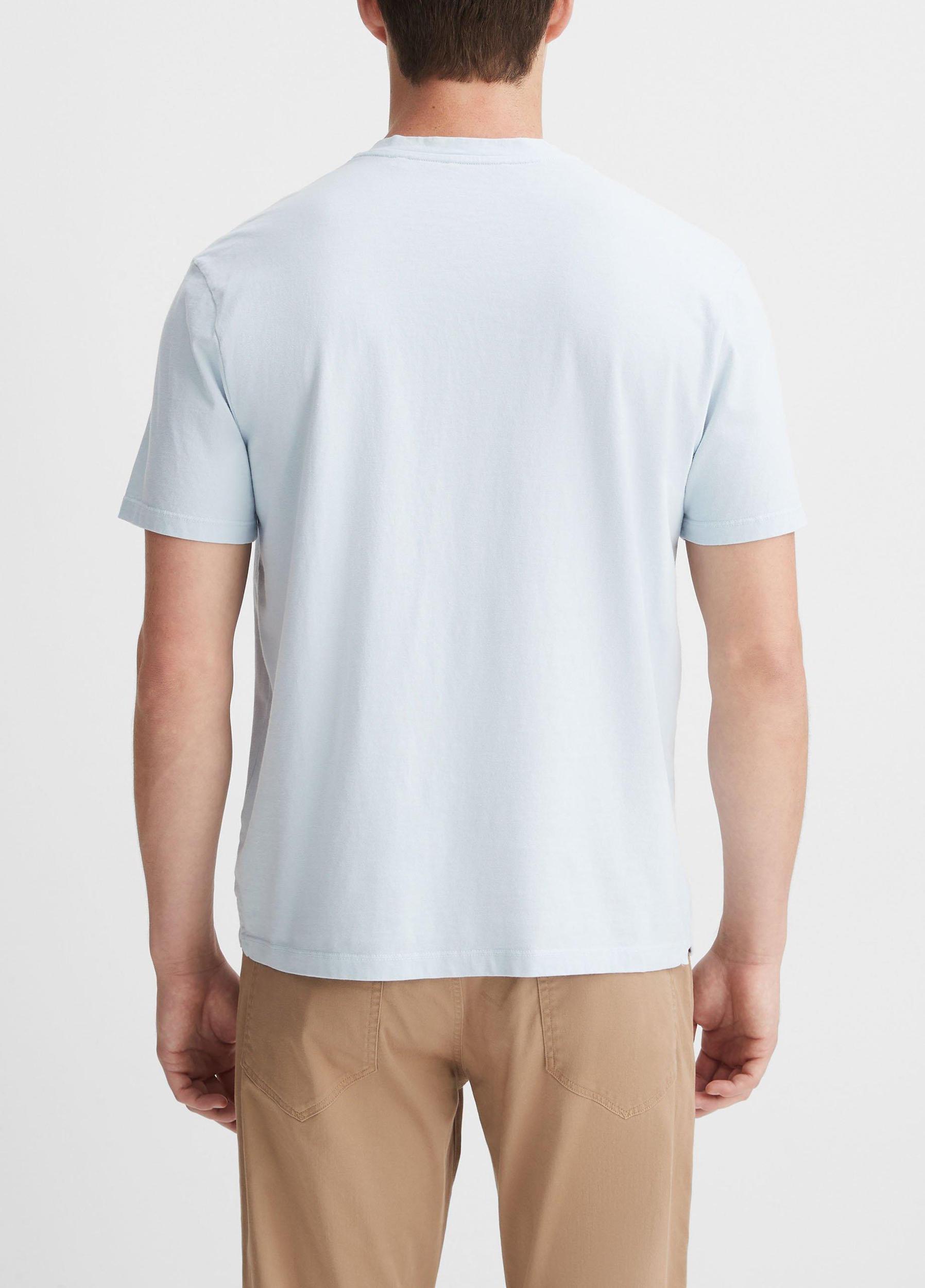 Mens Garment Dye Short Sleeve V-Neck T-Shirt, True Black, Size L Vince Product Image