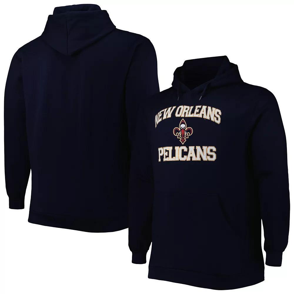 Men's Navy New Orleans Pelicans Big & Tall Heart & Soul Pullover Hoodie, Size: 3XB, Blue Product Image