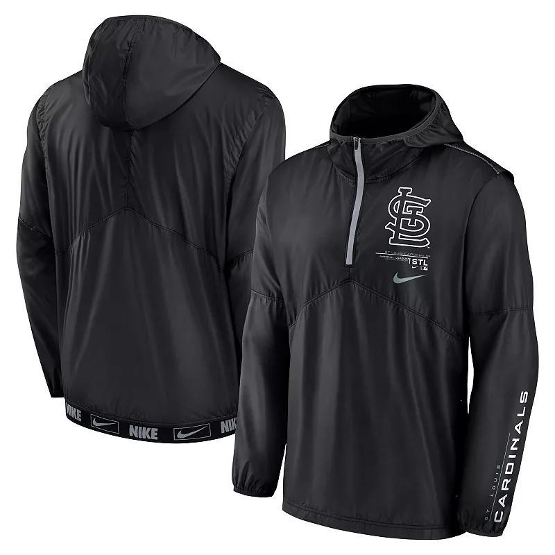 Mens Nike St. Louis Cardinals Authentic Night Game Performance Half-Zip Windbreaker Product Image