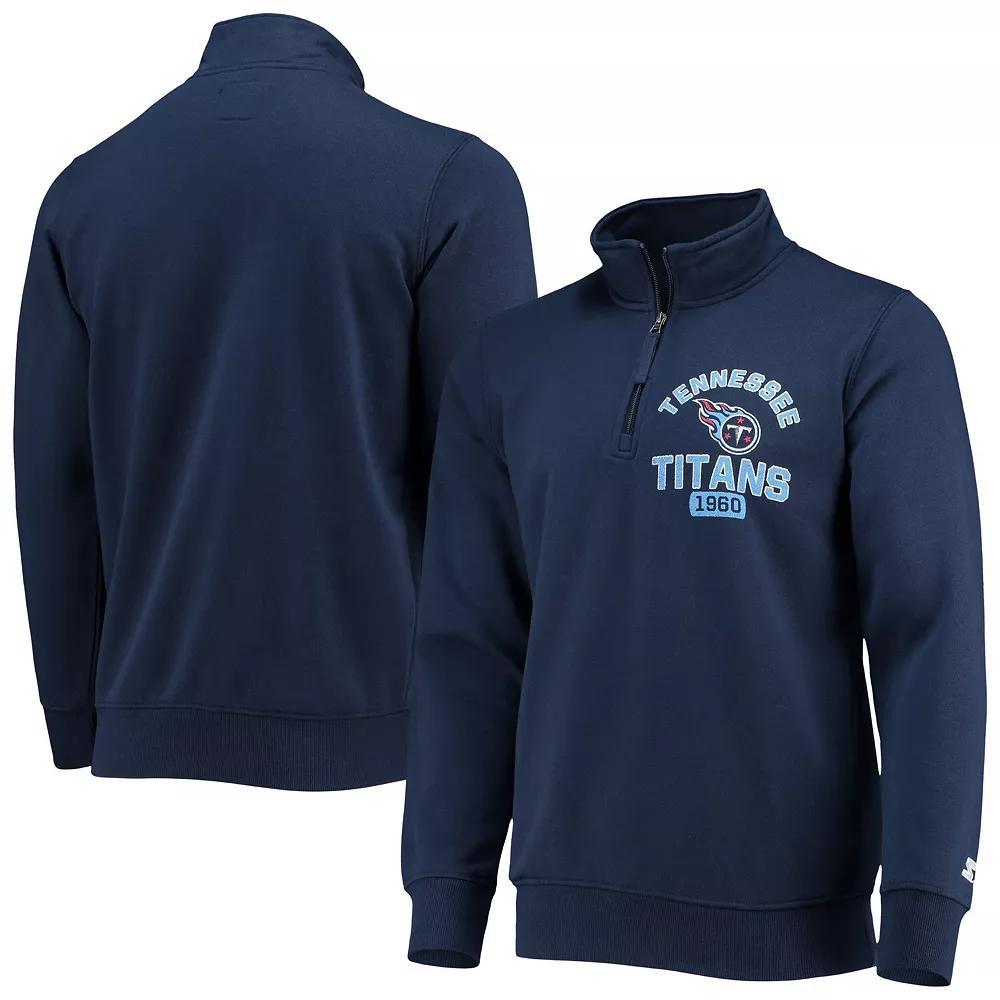 Men's Starter Navy Tennessee Titans Heisman Quarter-Zip Jacket, Size: 2XL, Blue Product Image