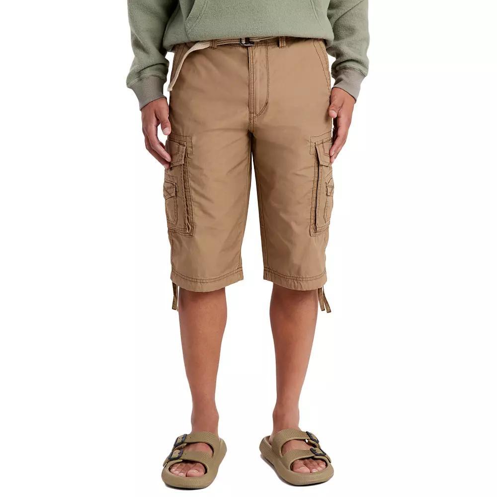 Men's UNIONBAY Cordova Messenger Belted Cargo Shorts, Size: 36, Field Product Image