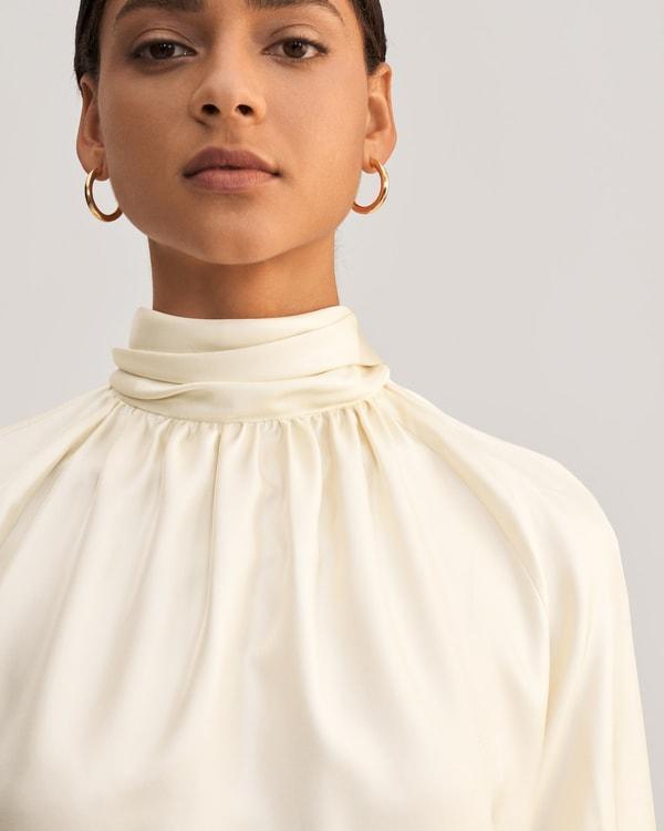 Women Ajuga Silk Twill Blouse Top Product Image