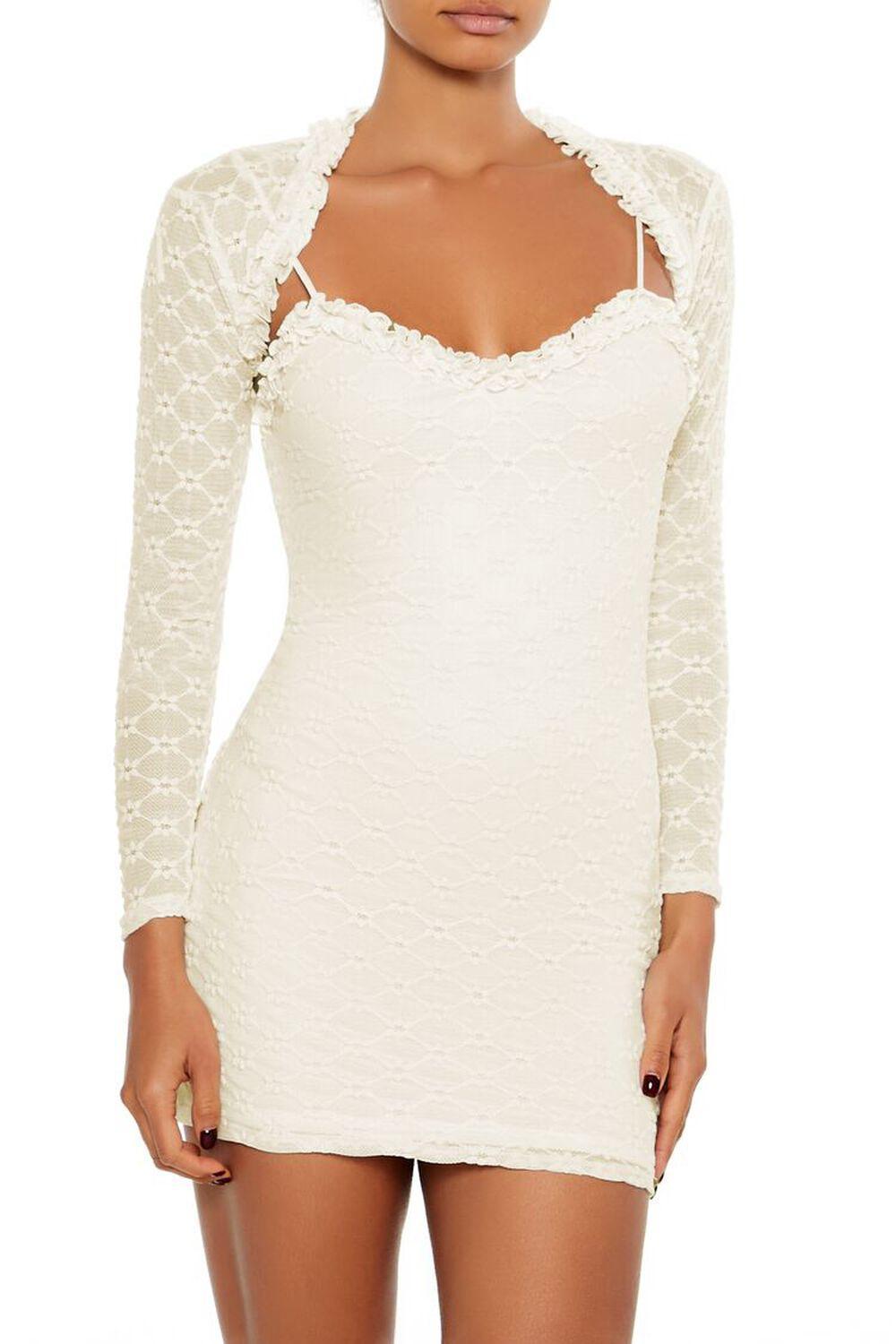 Ruffle Lace Mini Dress & Shrug Set | Forever 21 Product Image