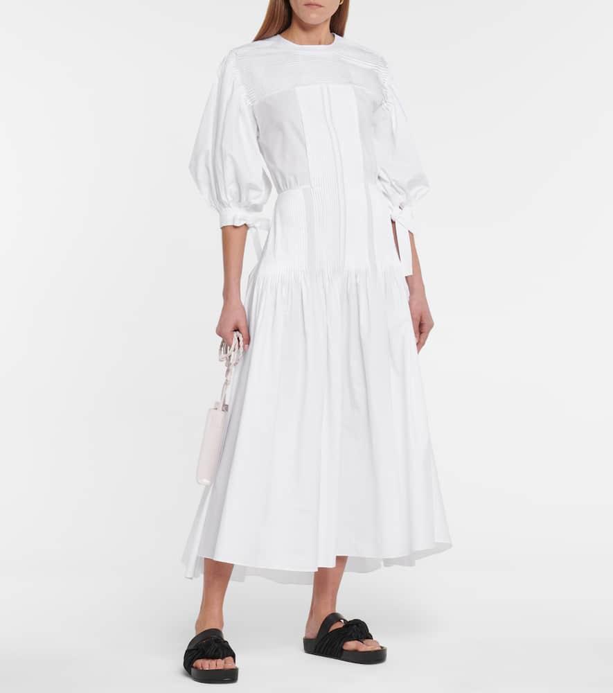 JIL SANDER Drape-detail A-line Dress In White Product Image