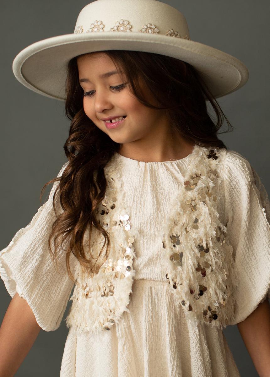 Sariyah Dress in Cream Girls Product Image