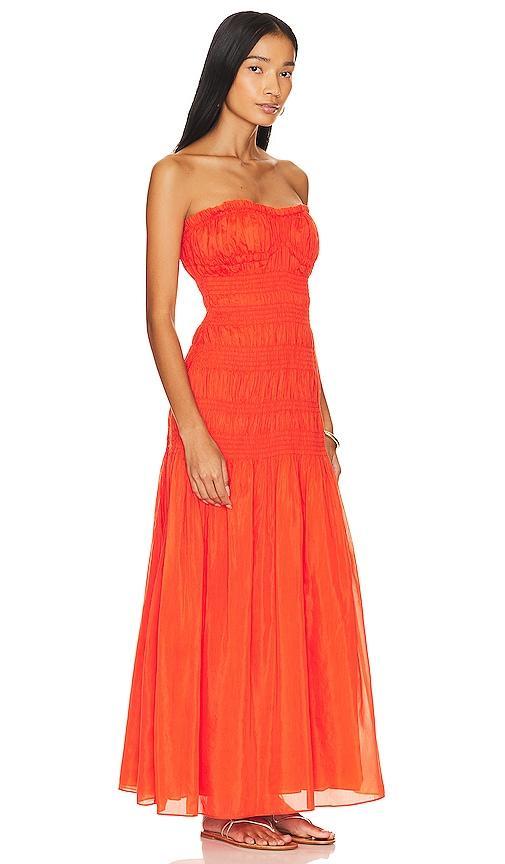 Kalli Strapless Smocked Maxi Dress NICHOLAS Product Image