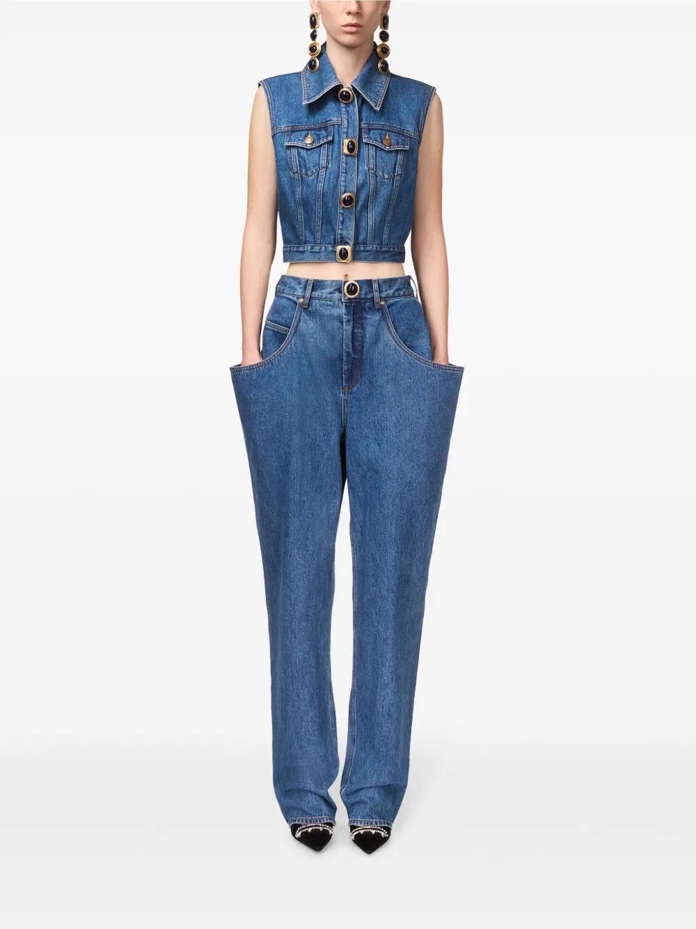 flared-pocket jeans Product Image