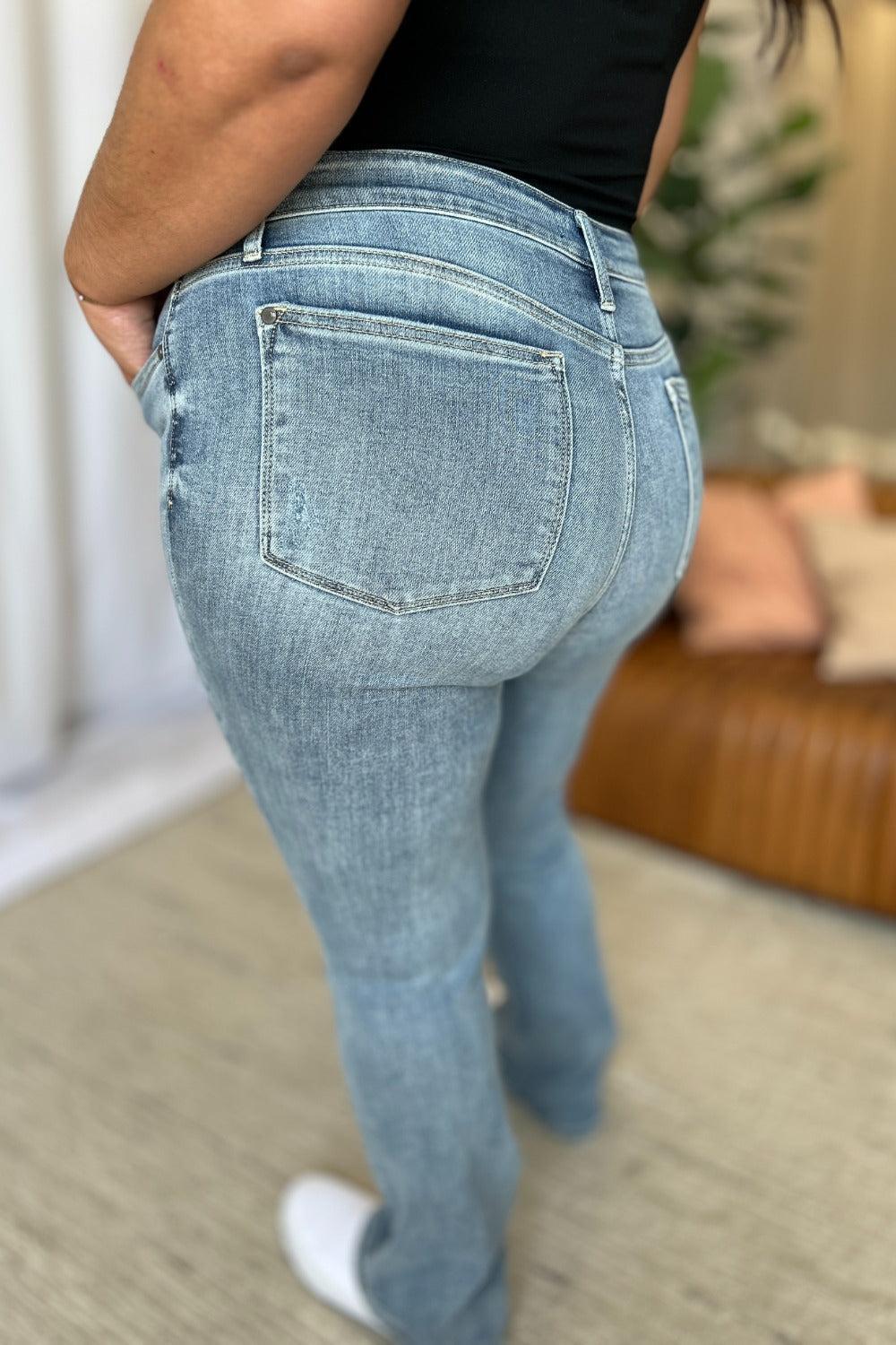Renae Mid-Rise Nondistressed Bootcut Judy Blue Jeans - ONLINE EXCLUSIVE! Product Image