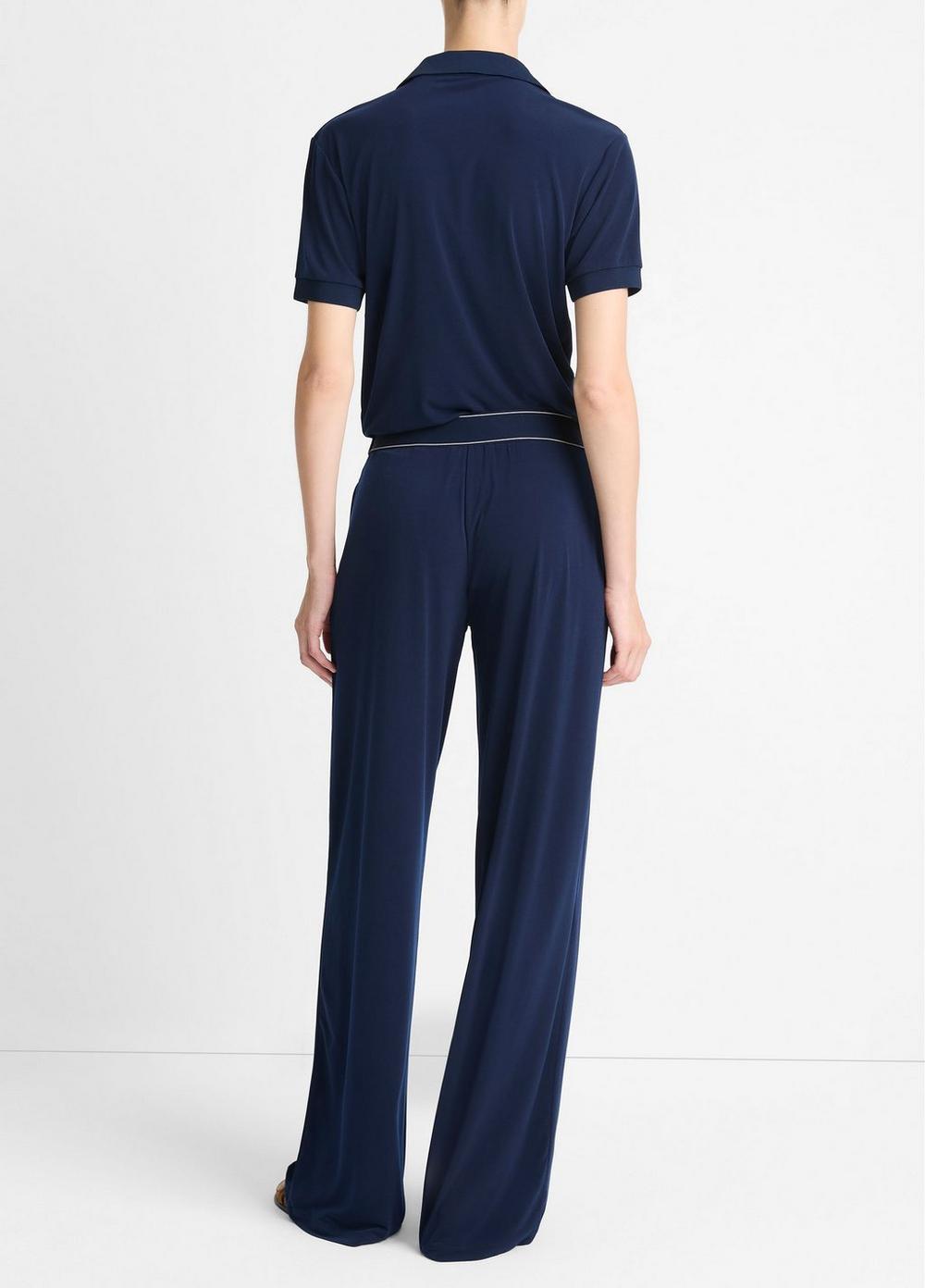 Womens Stretch-jersey Pull-On Pant, Navy, Size XS Vince Product Image