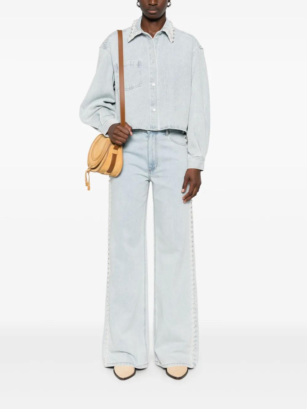 pearl-detail jeans Product Image