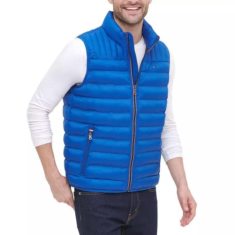 Big & Tall Tommy Hilfiger Quilted Vest, Men's, Size: 3XB, Black Red Combo Product Image