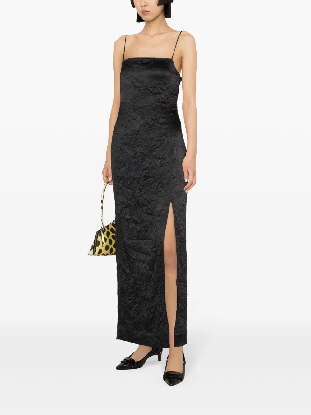 crinkled satin maxi dress Product Image