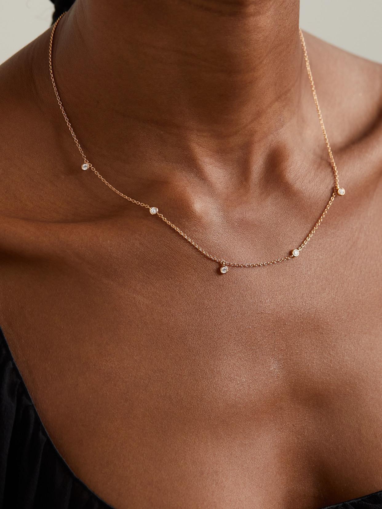 DE BEERS My First  Clea 18-karat Rose Gold Diamond Necklace Product Image