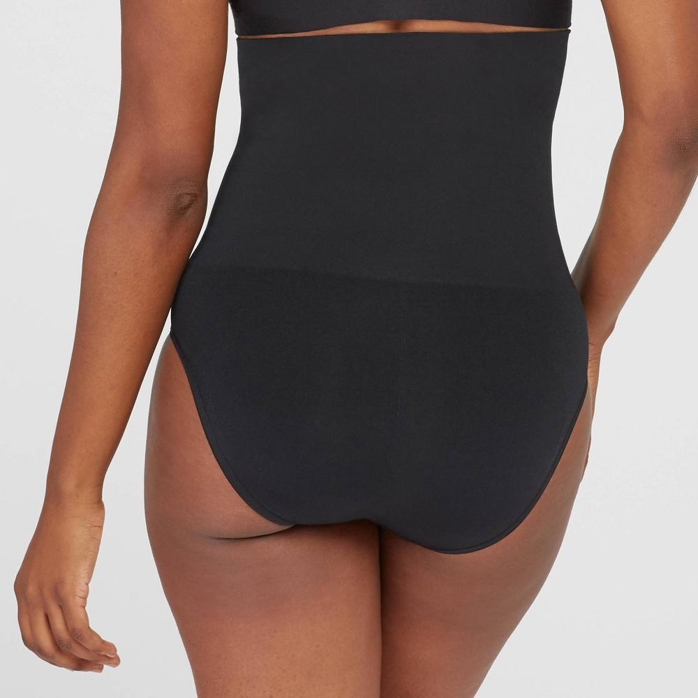 ASSETS by SPANX Womens Remarkable Results High-Waist Control Briefs - Black M: Tummy & Waist Slimming Shapewear Product Image
