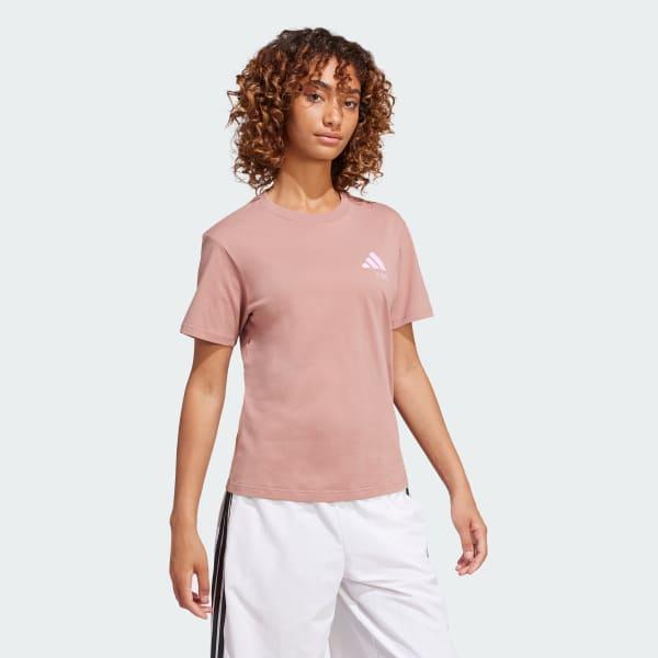 adidas Lounge Verbiage Graphic Tee Wonder Silver 2XL Womens Product Image