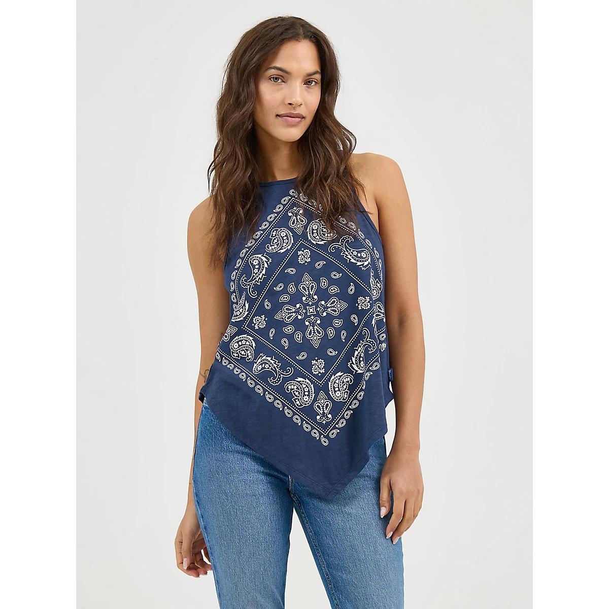 Women's Wrangler Bandana Diamond Front Tank Product Image