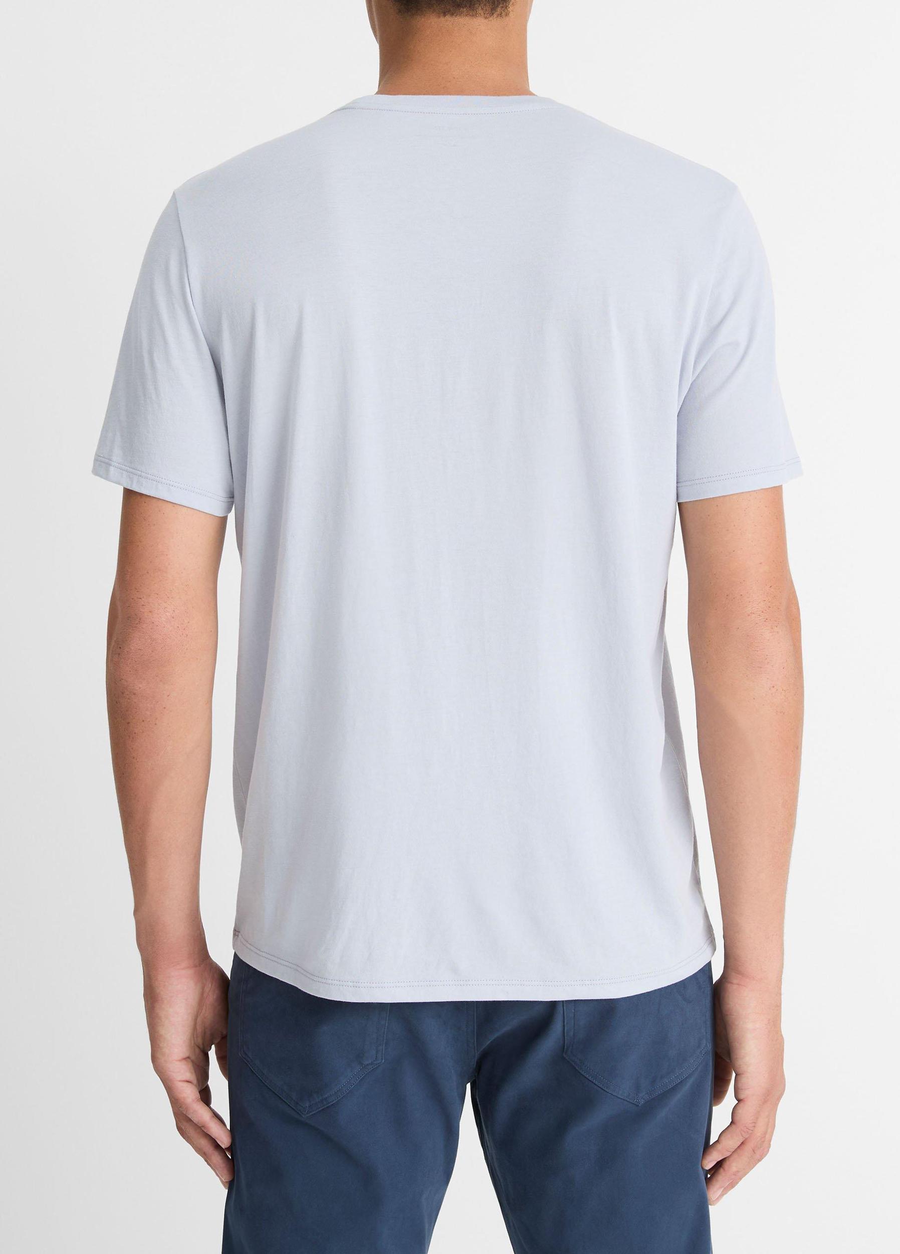 Mens Pima Cotton Crew Neck T-Shirt, Blue Hour, Size S Vince Product Image