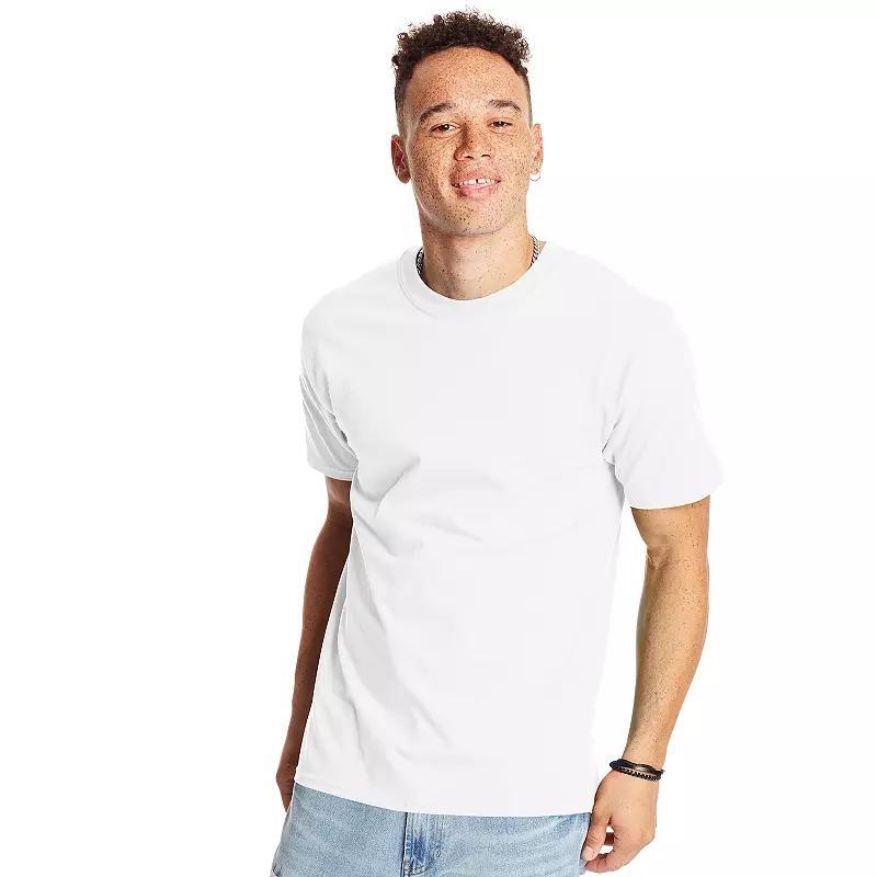 Big & Tall Hanes® Beefy-T Heavyweight Cotton Tee, Men's, Size: 3XL, White Product Image