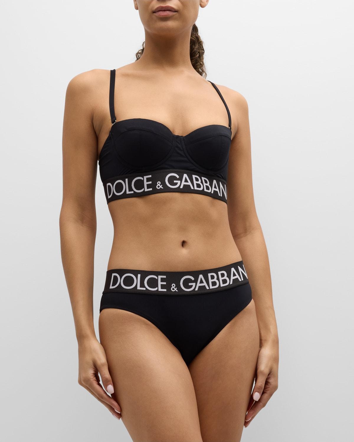 Branded Elastic Balconette Two-Piece Swimsuit  Product Image