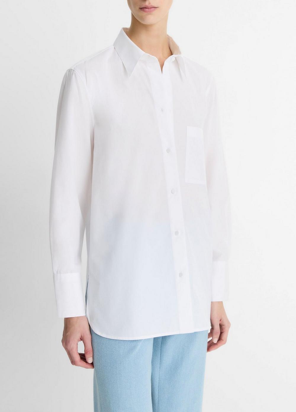 Womens Relaxed Straight Cotton Shirt Product Image