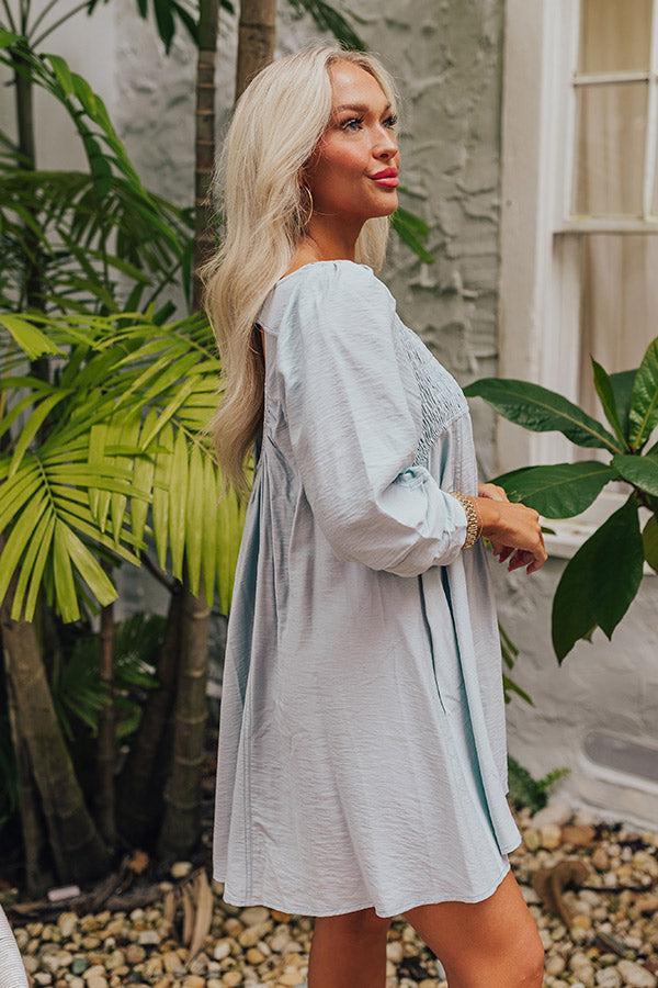 Manhattan Meeting Tunic Dress In Sky Blue Product Image