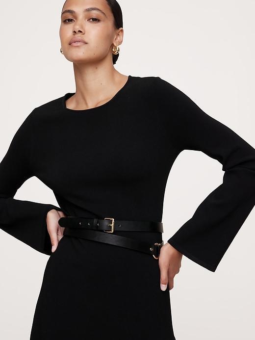 Double-Wrap Leather Waist Belt Product Image