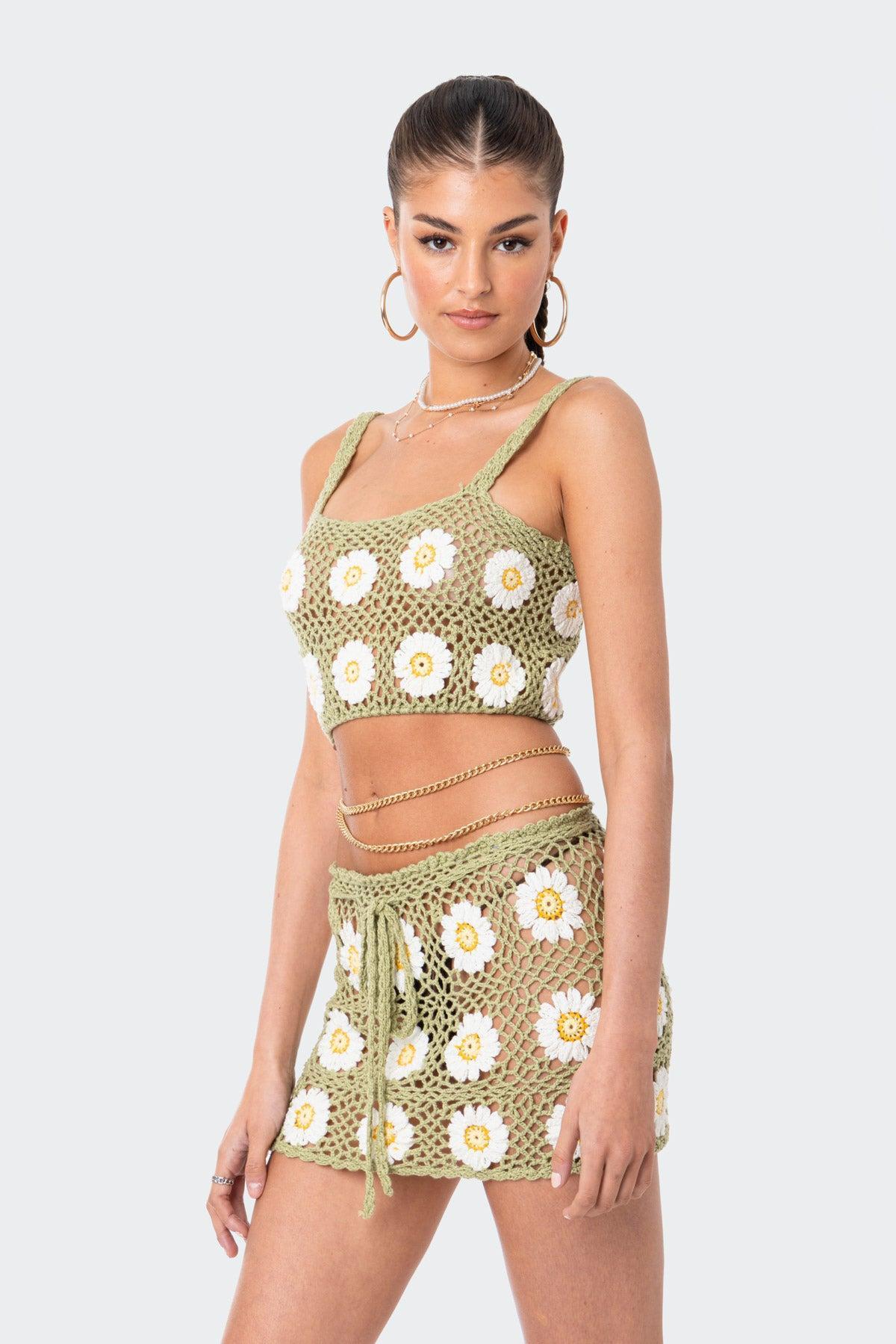 Daisy Crochet Crop Top Product Image