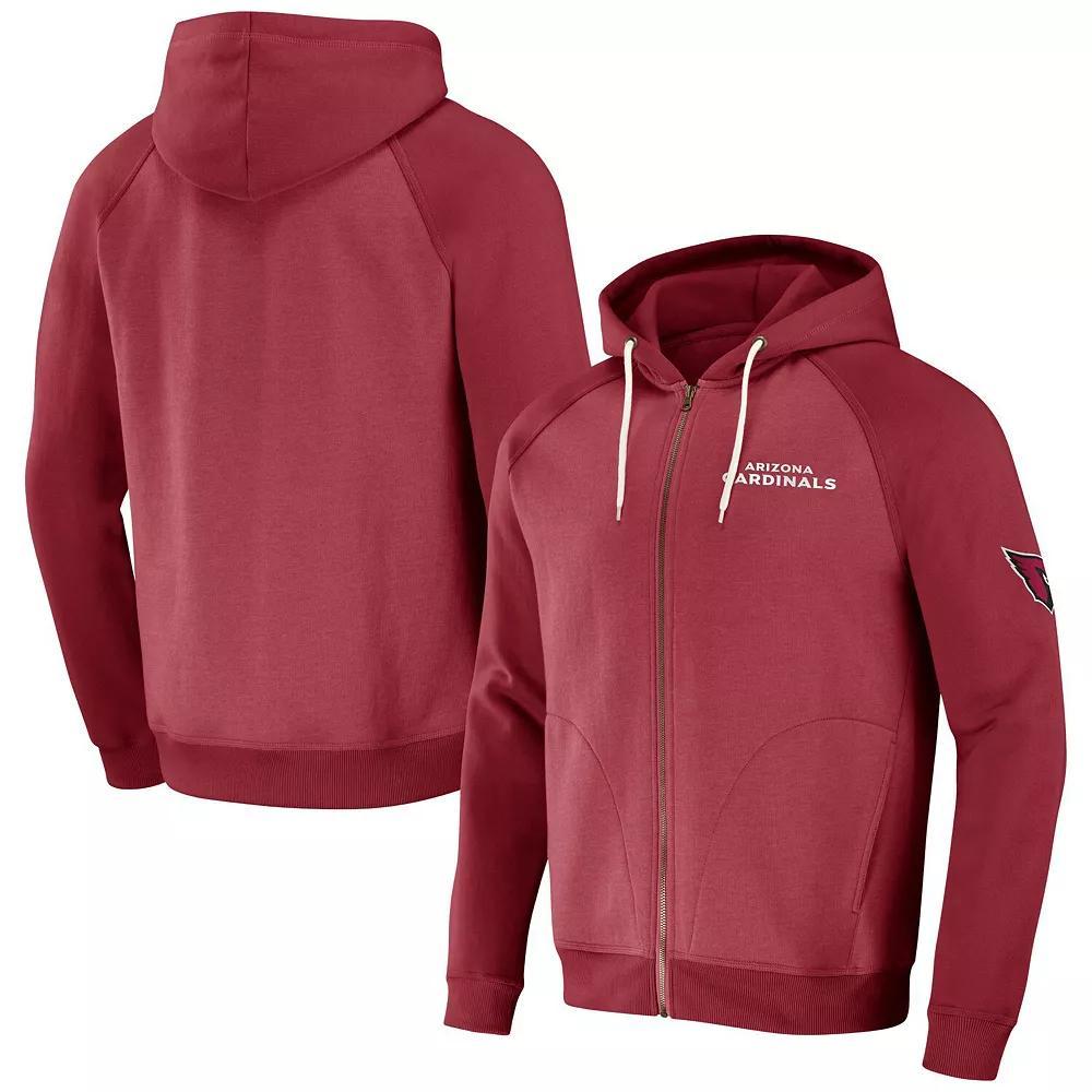 Men's NFL x Darius Rucker Collection by Fanatics Cardinal Arizona Cardinals Raglan Full-Zip Hoodie, Size: 2XL, Red Product Image