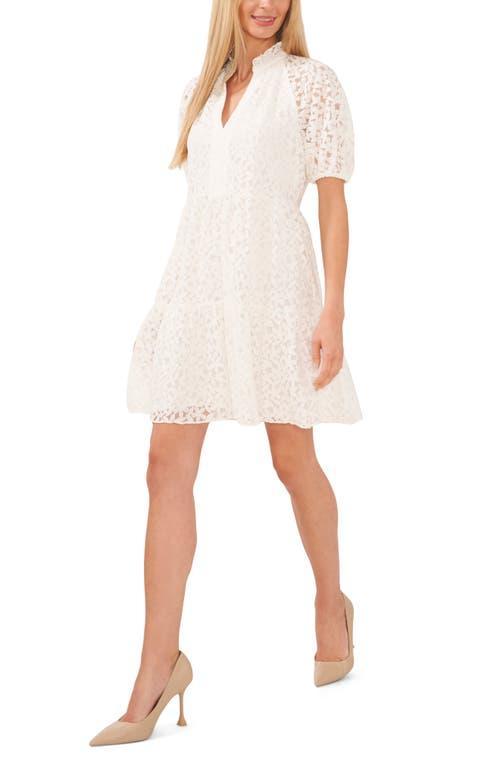 CeCe V Neck Baby Doll Lace Dress Product Image