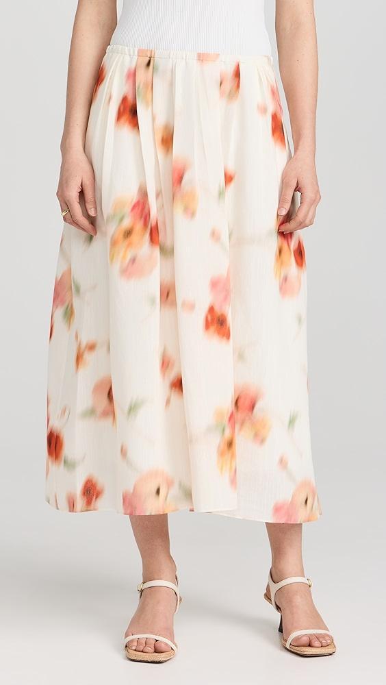 Vince Poppy Blur Gathered Easy Skirt | Shopbop Product Image