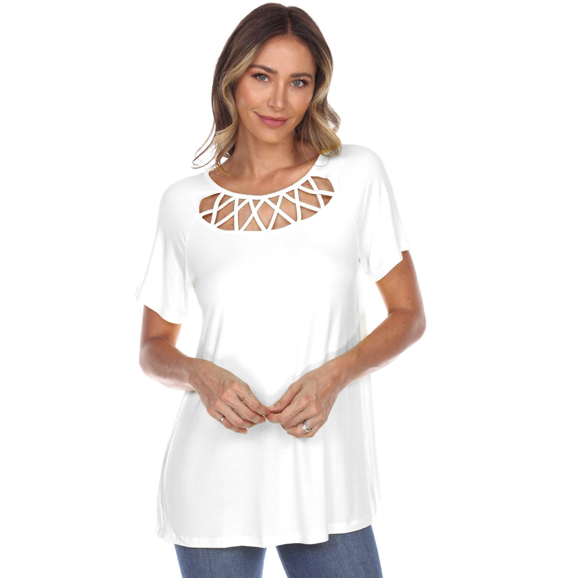 Crisscross Cutout Short Sleeve Top Product Image